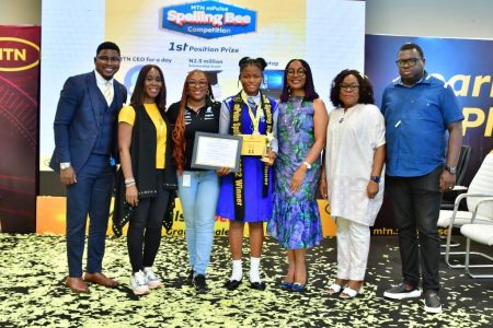 Excitement as 14-year Old Kate Ene David Becomes MTN Nigeria’s One day CEO