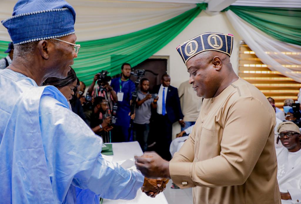 Photos As Speaker Obasa, Lawmakers Get Certificate Of Return