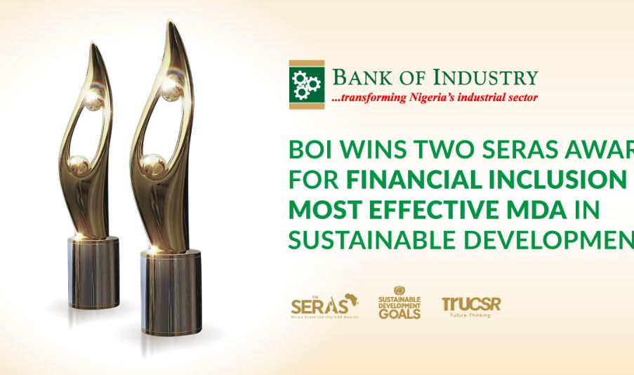 Bank of Industry (BOI) Secures Dual Honours as Most Effective MDA in Sustainable Development