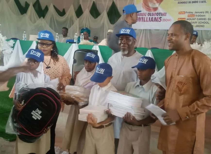 DOW Education gifts scholarships, cash, others to 50 indigent students in Ondo