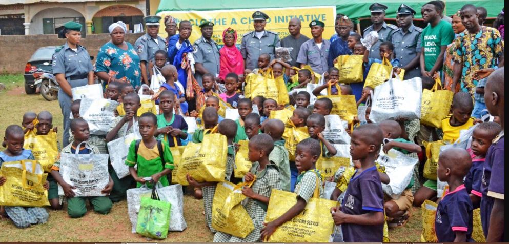 CSR: Ogun Custom donates uniforms, educational materials, others to public primary schools