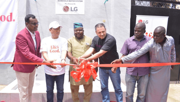 LG Electronics excites Lagos community, Abule-Osun, with solar-powered borehole