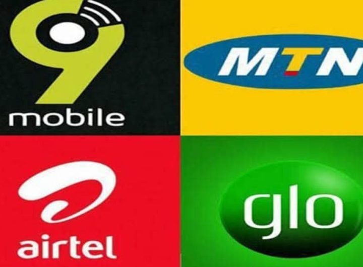 4 frames: Frame 1: 9 mobile logo Frame 2: MTN logo Frame 3: Airtel logo Frame 4: glo logo