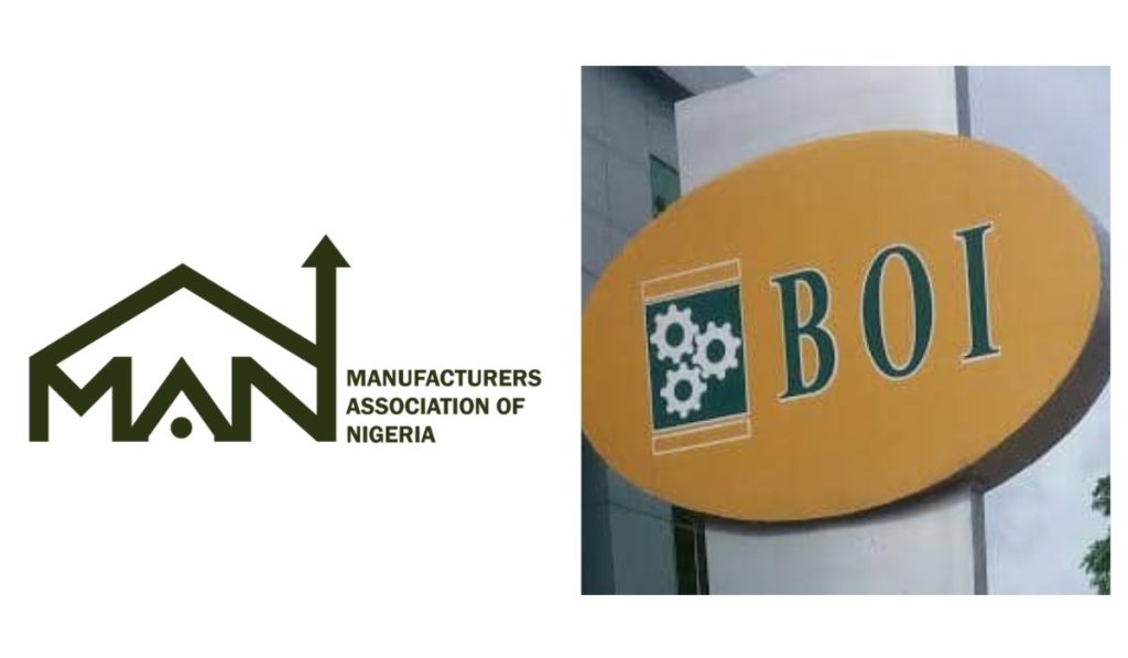 Manufacturers Association of Nigeria (MAN) logo and Bank of Industry logo