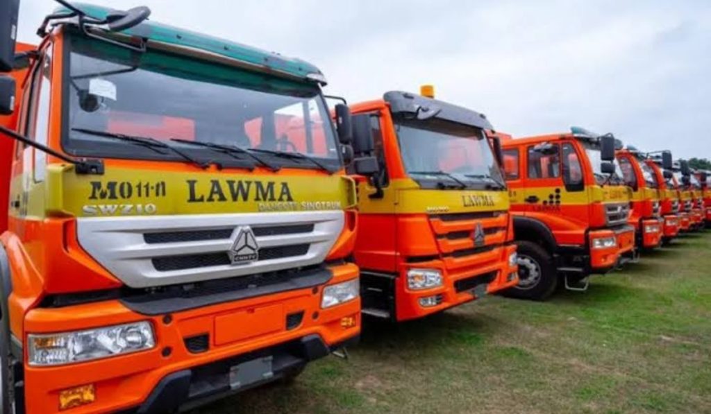 The Lagos Waste Management Authority (LAWMA) Trucks