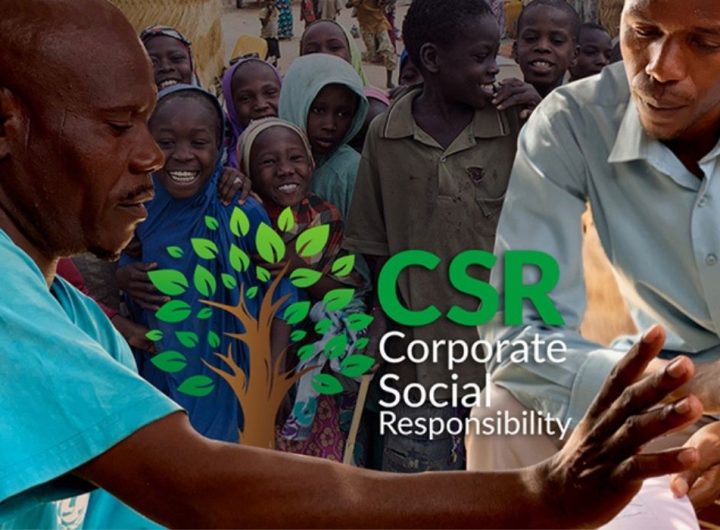 Image of random Nigerians and 'Corporate Social Responsibility' text