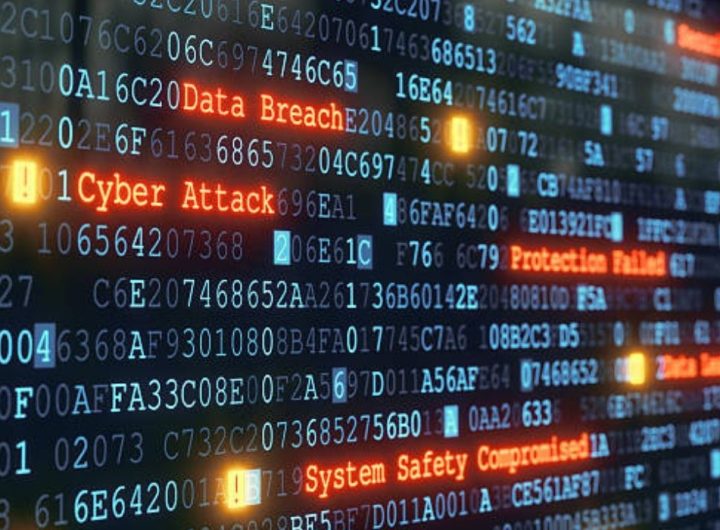 Graphics representing Cyber attack which violates corporate responsibility