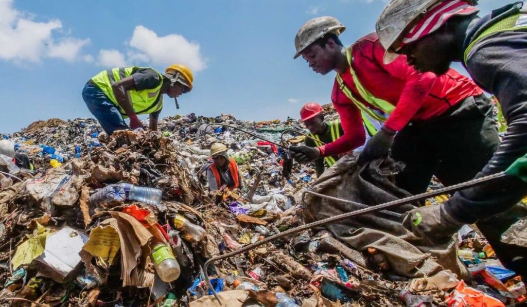 Waste Pickers picking waste products and promoting sustainability