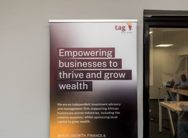 Event banner for TAG at the launnch to boost SME and creative ventures