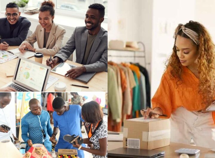 Photo grid of different Nigerian businesses fit for the SME Business Clinic