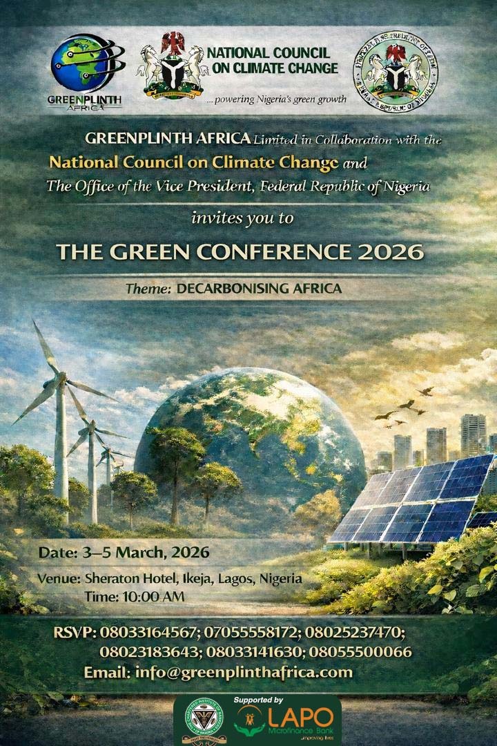 FG, Greenplinth to Convene Climate Leaders at Green Conference
