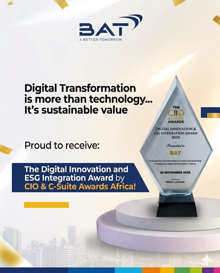 BAT Nigeria Digital Innovation and ESG Recognition Award