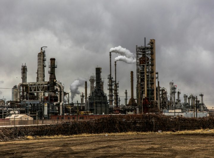 Air pollution at a factory