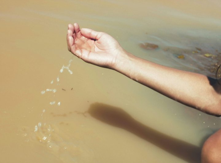 Water from a brown river source