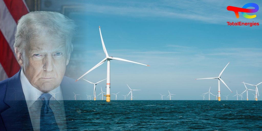 Donald Trump, totalenergies and an offshore wind turbine farm