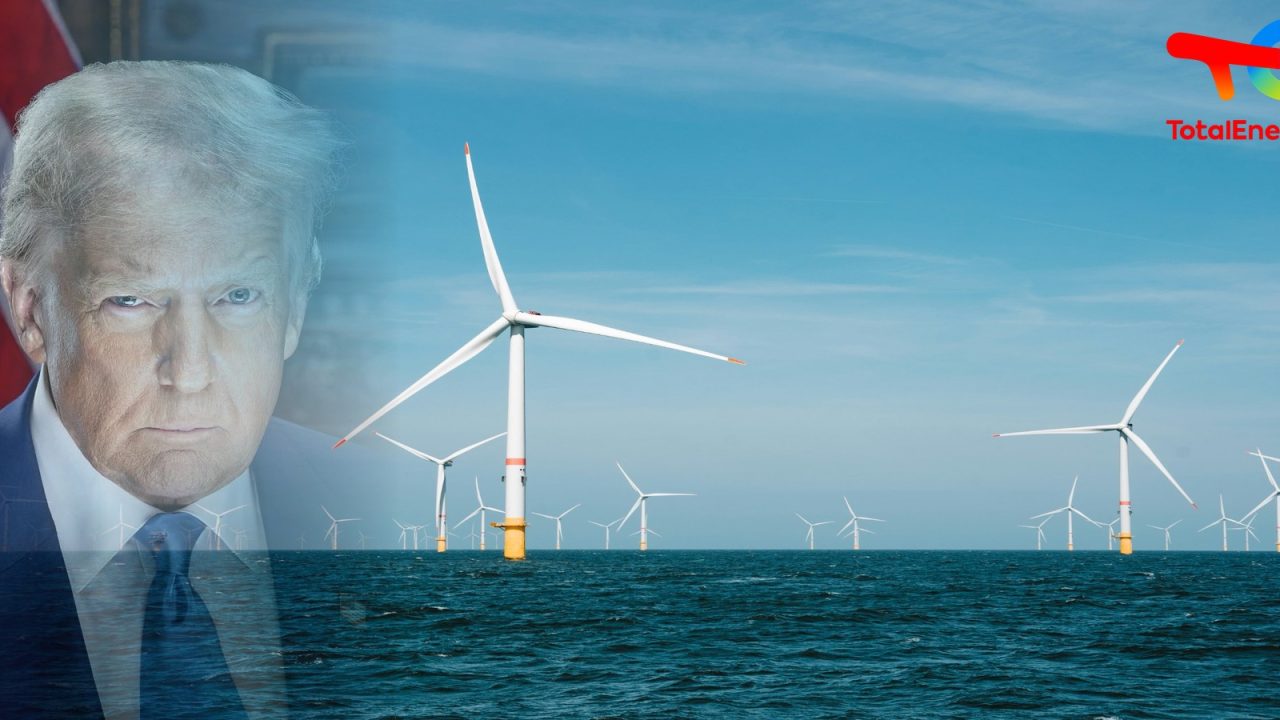 Donald Trump, totalenergies and an offshore wind turbine farm