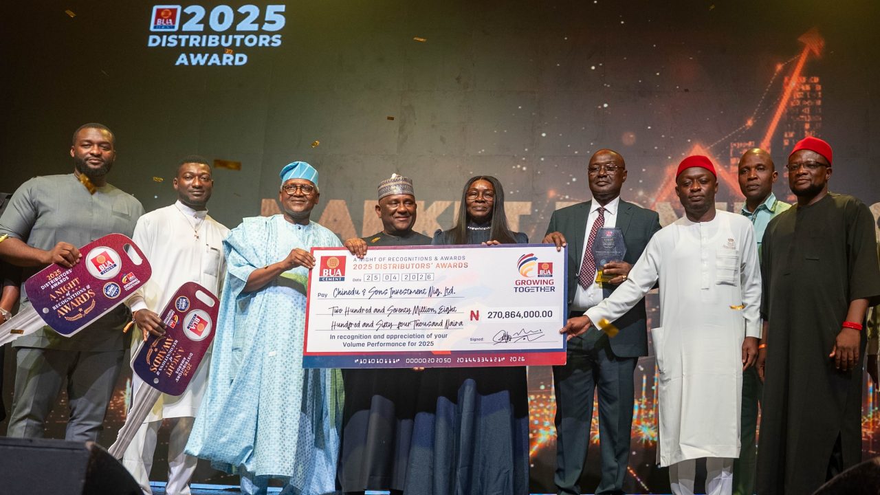 BUA CEMENT REWARDS TOP DISTRIBUTORS AT 2025 DISTRIBUTORS’ AWARDS