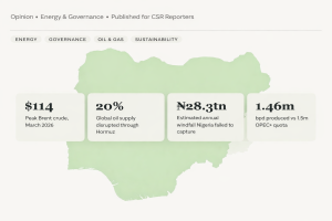 Map of Nigeria with details showing financial opportunities missed in March during the iran war