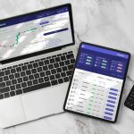 Investments on Laptop, tablet and phone screens