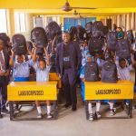 Union Bank Edu360 team and students with bags
