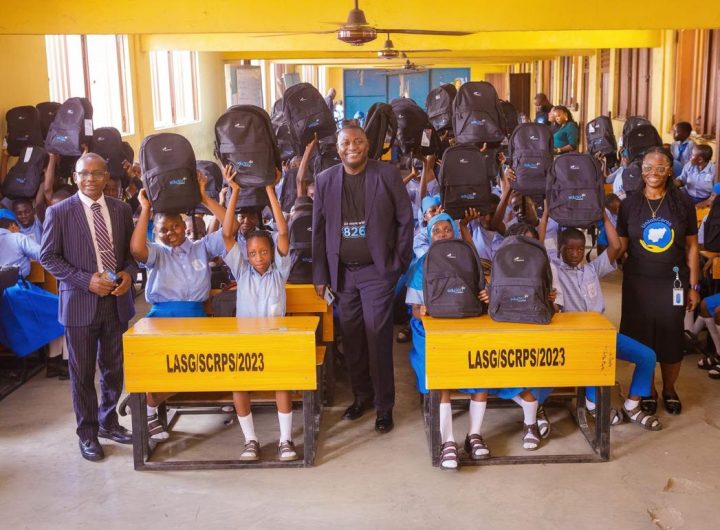 Union Bank Edu360 team and students with bags