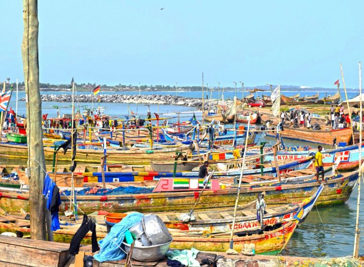 Ghana Water Body with Boats