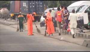 LAWMA Street Sweepers at Work