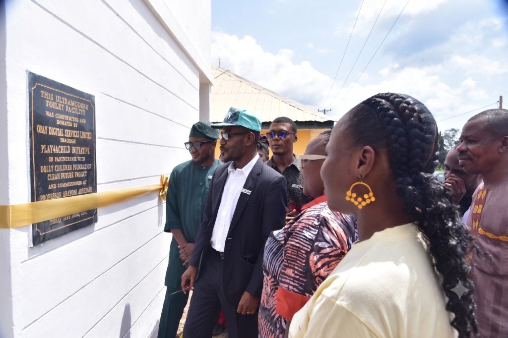 Opay Executives at a CSR School Commissioning