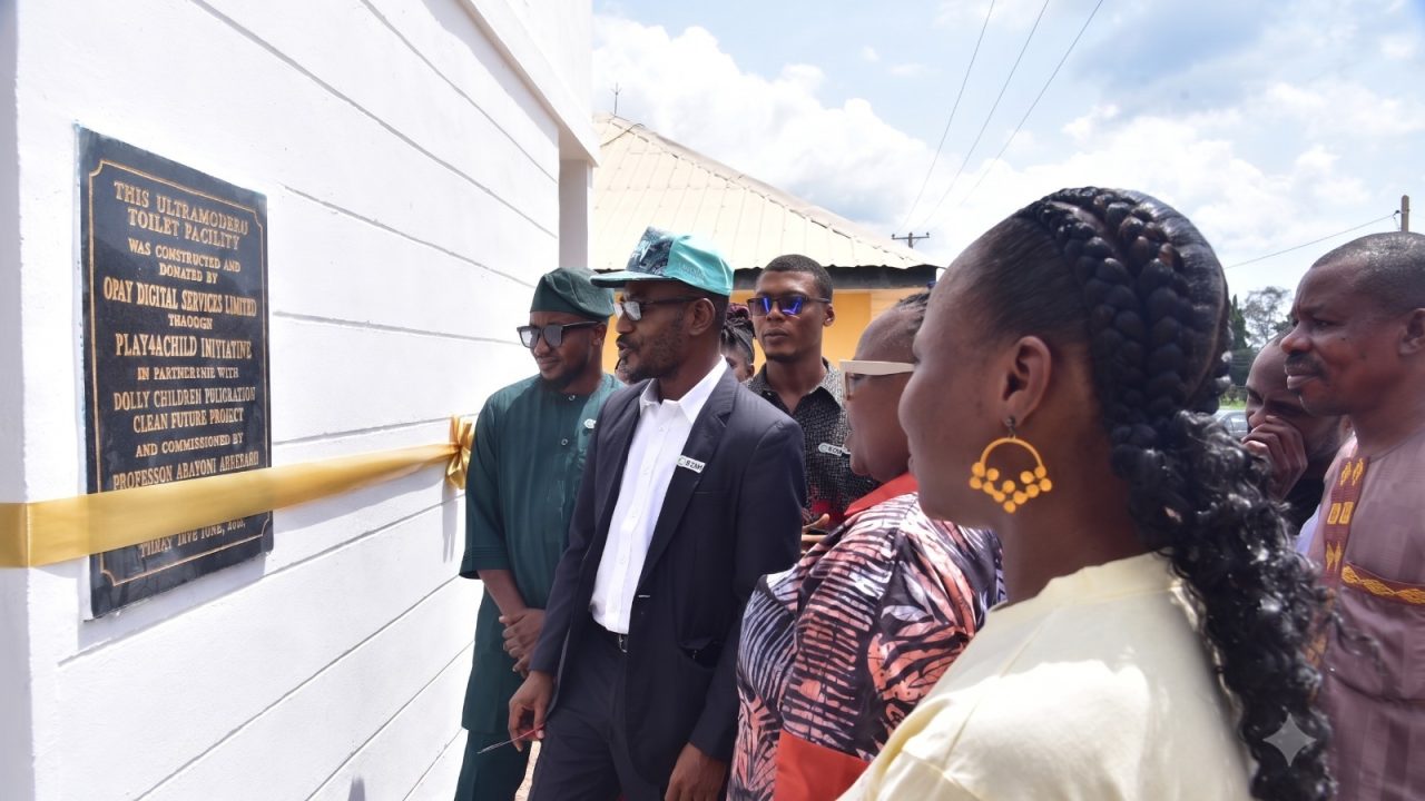 Opay Executives at a CSR School Commissioning