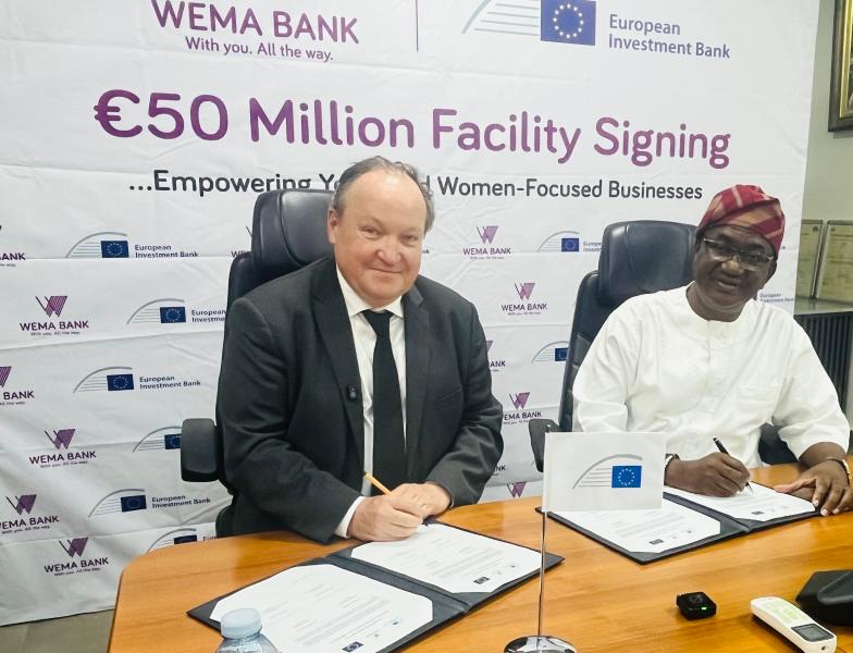 EIB Global, Wema Bank Sign €50 Million Agreement to Support Youth, Gender-Focused Businesses