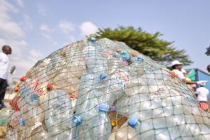 Single use plastics gathered up