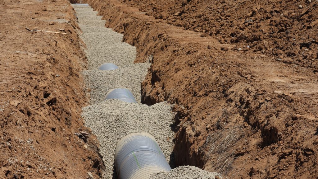 Pipeline in the soil