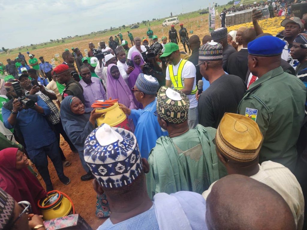 Government officials doing tree planting