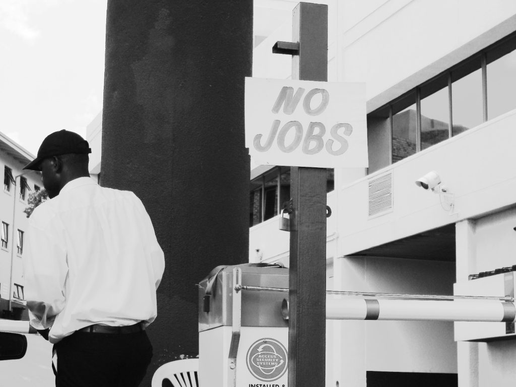 No Jobs Sign Outside