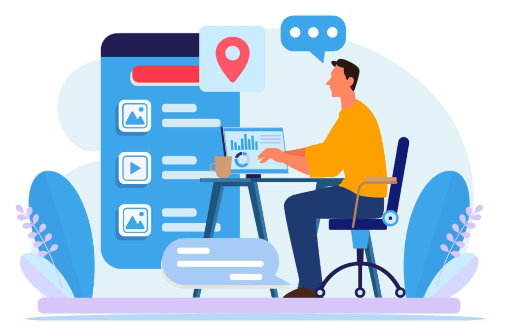 Illustration of job search