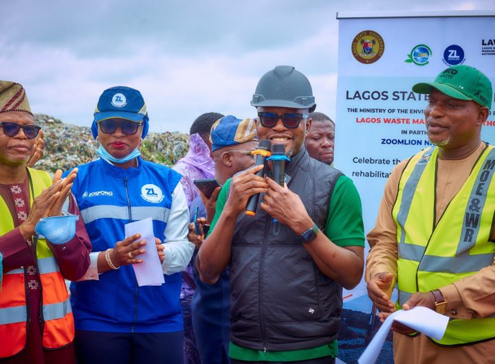 Lawma officials at launch of road e after repairs