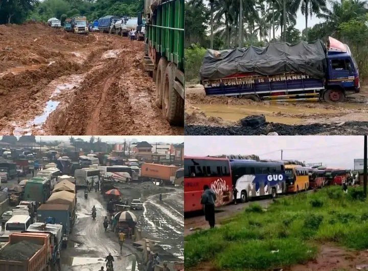 Benin Agbor Road in terrible state