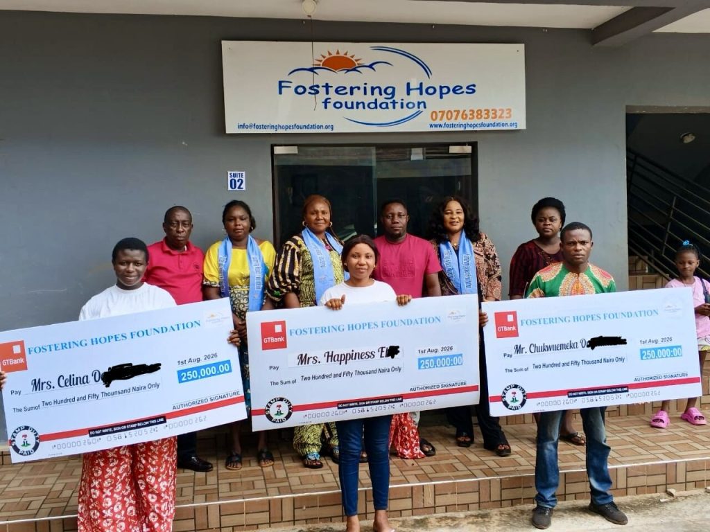 Fostering Hopes Foundation Beneficiaries with grants