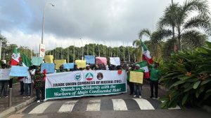 TUC in front of Abuja Continental