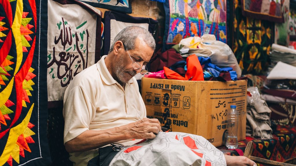 Egypt textile worker