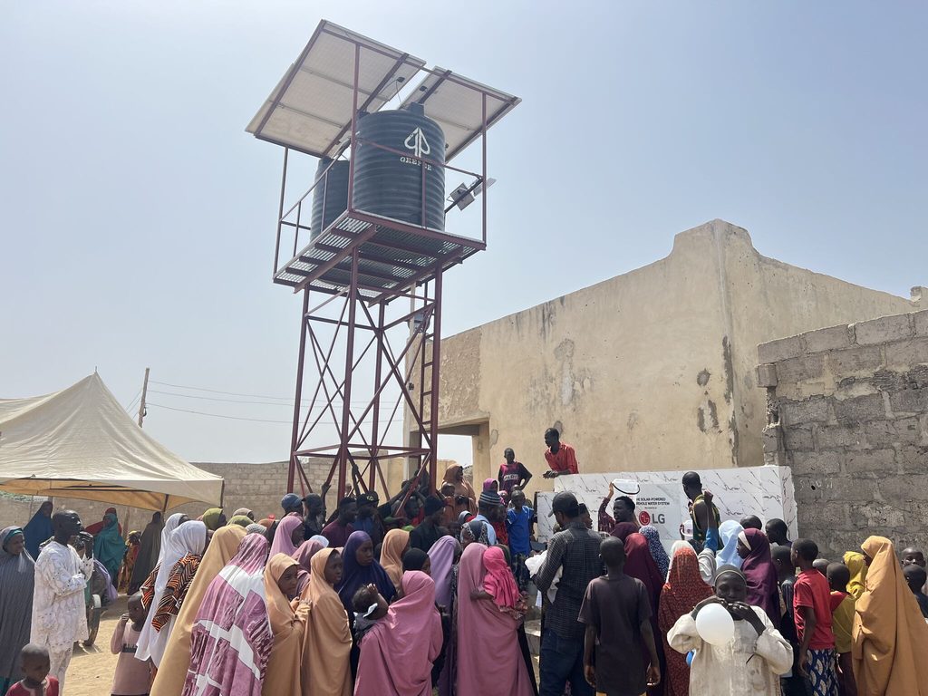 CSR LG Solar Borehole in a community