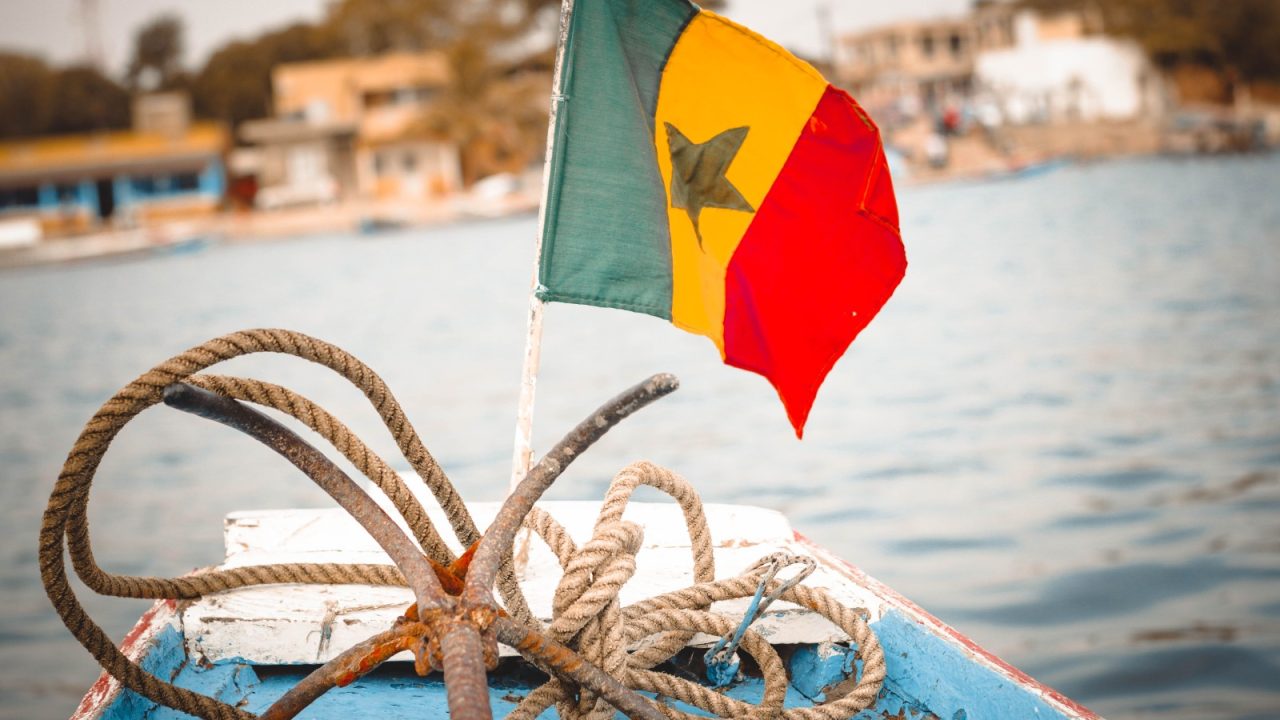 Senegal boat at the river