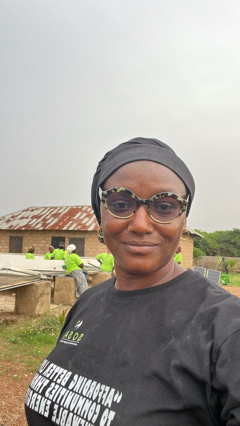 Habiba Ali and women beneficiaries of her solar energy program