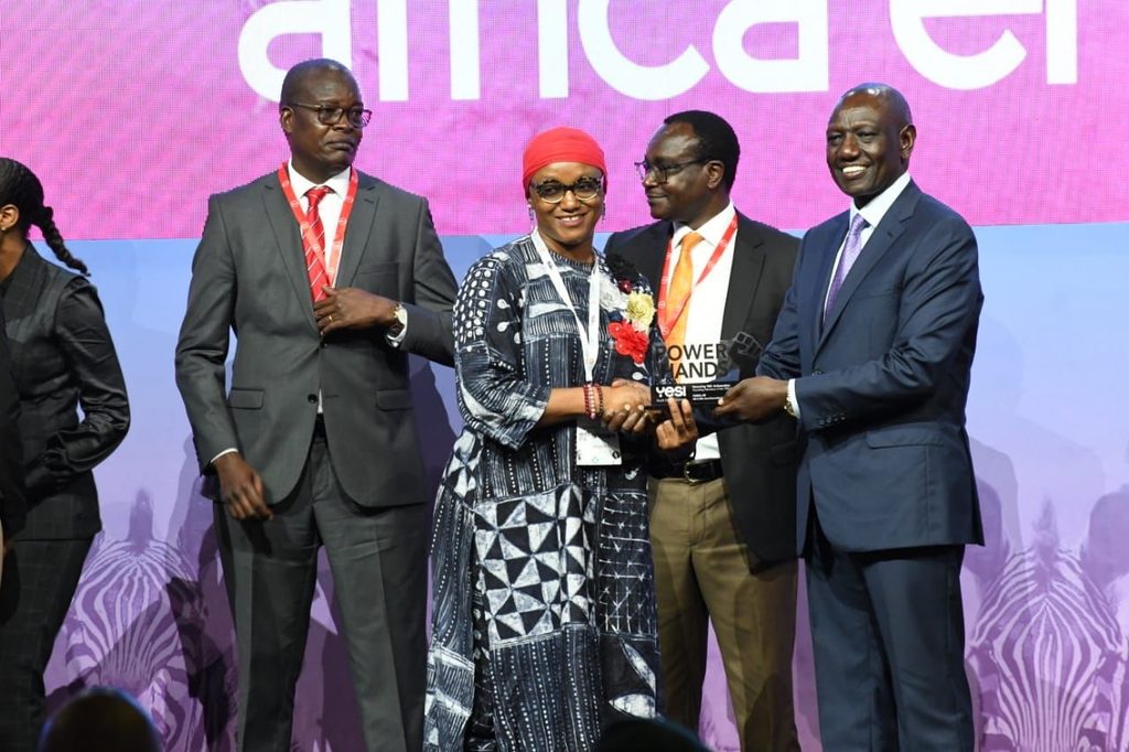 Habiba Ali at energy conference with Kenyan President